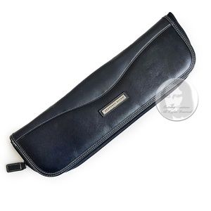 Geoffrey Beene Tie Case Holder Black Leather Travel Case Vintage 90s
